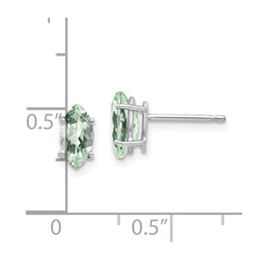 14kw 8x4mm Marquise Green Quartz Earring