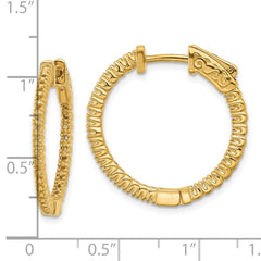14k Round Hoop w/Safety Clasp Earring Mountings - 6