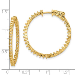 14k Round Hoop w/Safety Clasp Earring Mountings - 32