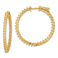 14k Round Hoop w/Safety Clasp Earring Mountings - 32