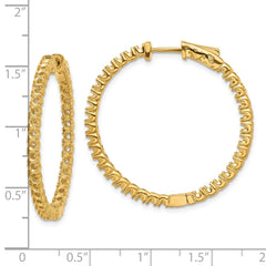 14k Round Hoop w/Safety Clasp Earring Mountings - 7