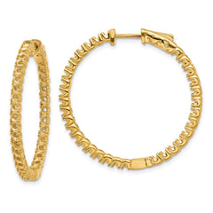 14k Round Hoop w/Safety Clasp Earring Mountings - 7