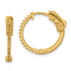 14K .3ct 30-1.2mm Round Hoop w/ Safety Clasp Earring Mountings