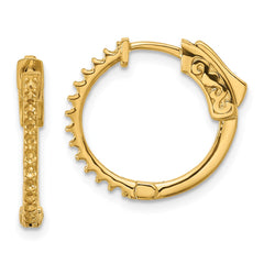14K .40ct 26-1.5mm Round Hoop w/ Safety Clasp Earring Mountings