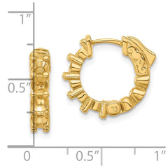 14K 1.5ct 10-3.5mm Round Hoop w/ Safety Clasp Earring Mountings