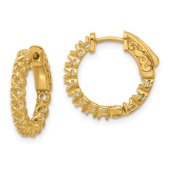 14K .84ct 24-2.0mm In/Out Hoop w/ Safety Clasp Earring Mountings