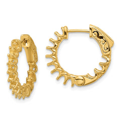 14K 1.2ct 24-2.3mm Round Hoop w/ Safety Clasp Earring Mountings