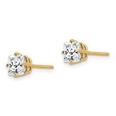 14k 5mm Cubic Zirconia Earrings - 2