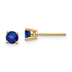 14k Sapphire Post Earrings - 3