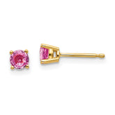 14k Pink Sapphire Earrings - 2