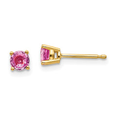 14k Pink Sapphire Earrings - 2
