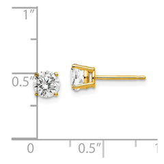 14k 5mm Cubic Zirconia Earrings