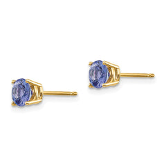 14k Tanzanite Post Earrings - 2