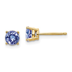 14k Tanzanite Post Earrings - 2
