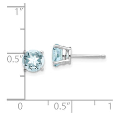 14k White Gold Aquamarine Earrings