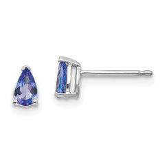 14k White Gold Tanzanite Earrings - 3