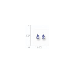 14k White Gold Tanzanite Earrings - 3