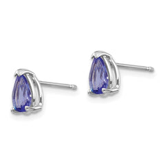14k White Gold Tanzanite Earrings - 2