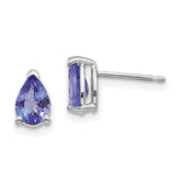 14k White Gold Tanzanite Earrings - 2