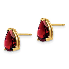 14k 9x6mm Pear Garnet Earrings