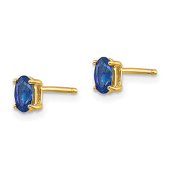 14k Sapphire Post Earrings - 2