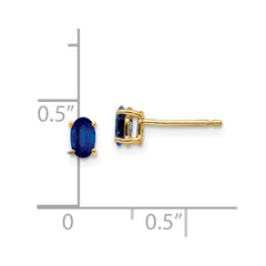 14k Sapphire Post Earrings - 2