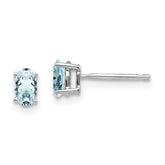 14k White Gold Aquamarine Earrings - 5