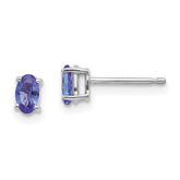 14k White Gold Tanzanite Earrings - 4