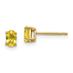 14k Yellow Sapphire Earrings - 2