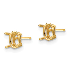 14k 6x4 Oval Earring Mountings