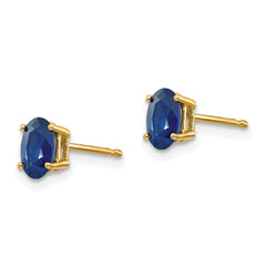 14k Sapphire Post Earrings - 6