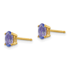14k Tanzanite Post Earrings - 5