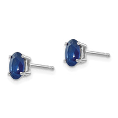 14k White Gold Sapphire Earrings - 8