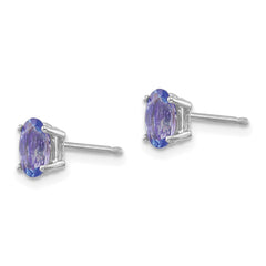 14k White Gold Tanzanite Earrings - 5