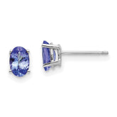 14k White Gold Tanzanite Earrings - 5