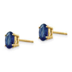 14k Sapphire Post Earrings - 4