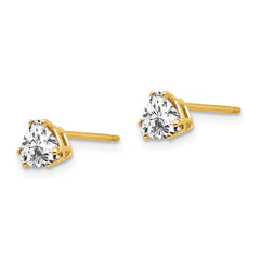 14k 5mm Trillion Cubic Zirconia Earrings