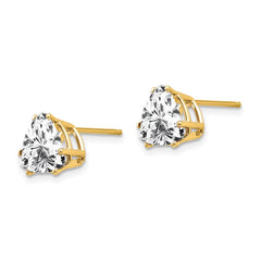 14k 8mm Trillion Cubic Zirconia Earrings
