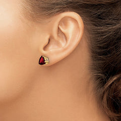 14k 8mm Garnet Post Earrings - 2