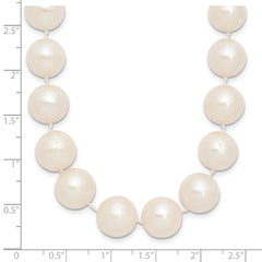 14k 11-12mm White Near-Round Freshwater Cultured Pearl 18 inch Necklace