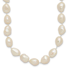 14k 7x11mm Baroque White Freshwater Cultured Pearl 20 inch Necklace