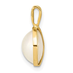 14K 9-10mm White Saltwater Mabe Pearl Pendant