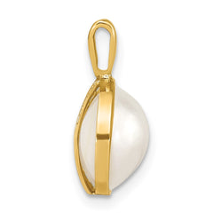 14K 10-11mmWhite Saltwater Mabe Pearl Pendant