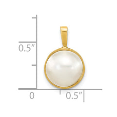14K 10-11mmWhite Saltwater Mabe Pearl Pendant