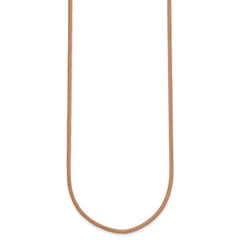 14k Yellow Clasp 2mm 16 inch Natural Leather Cord Necklace