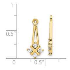 14k AAA Dangle Cluster Diamond Earring Jacket