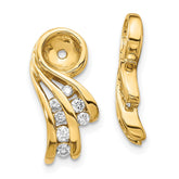 14k AA Fancy Diamond Earring Jacket - 3