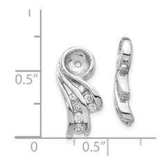 14k White Gold AAA Fancy Diamond Earring Jacket