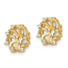 14k AA Diamond Earring Jacket - 4