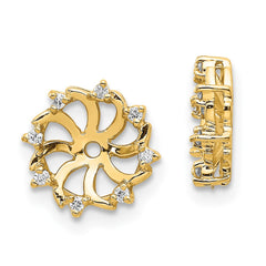 14k AA Diamond Earring Jacket - 4
